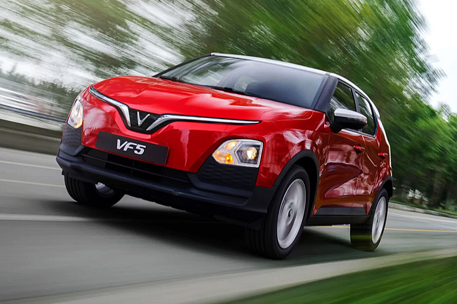 VinFast Vf 5 màu đỏ tại Nghệ An