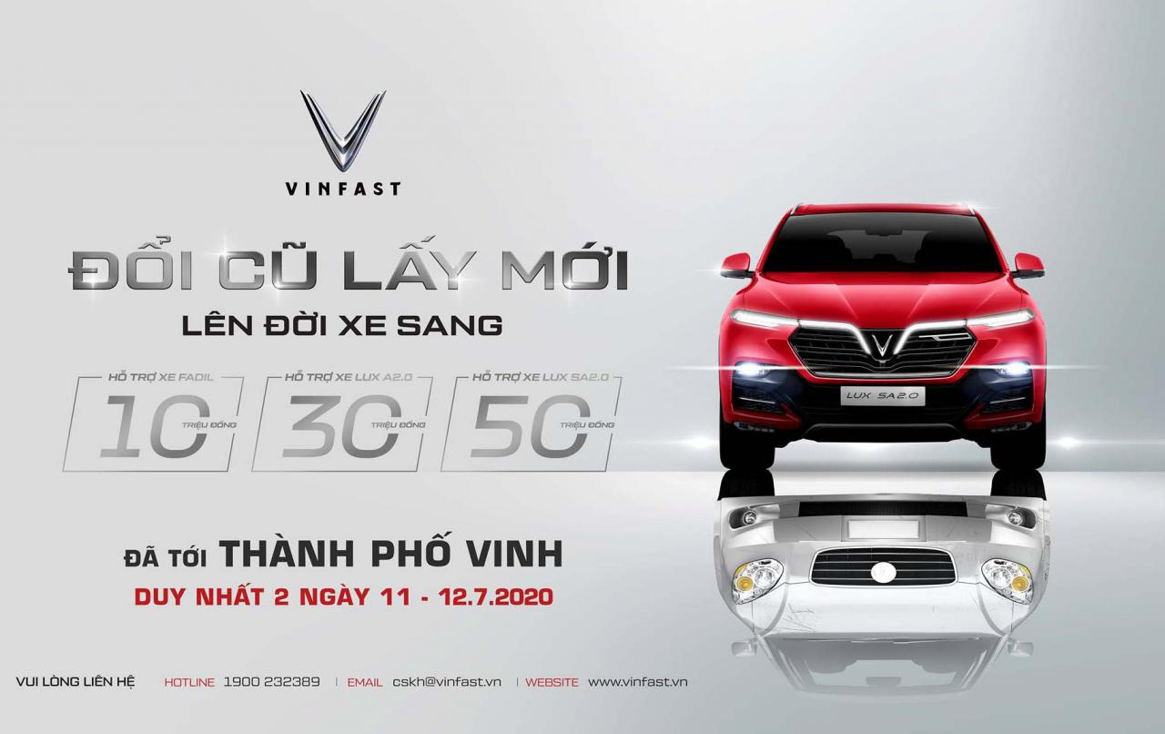 VinFast tổ chức sự kiện 'Đổi cũ lấy mới - lên đời xe sang' tại thành phố Vinh