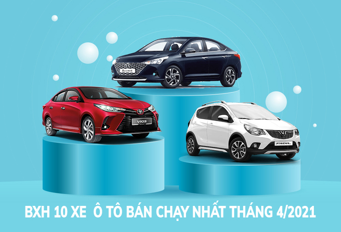 BXH 10 xe ô tô bán chạy nhất tháng 4/2021