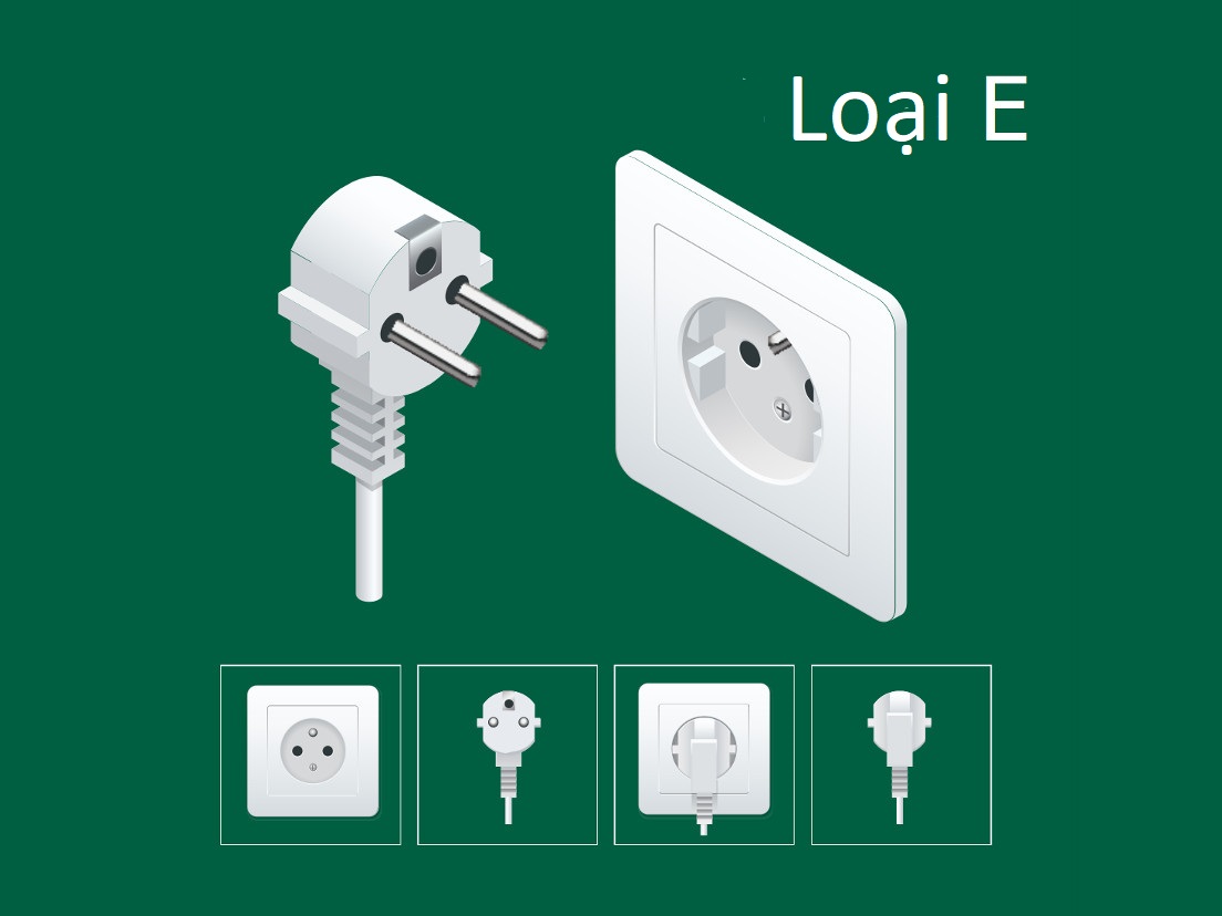ổ cắm loại e dùng cho bộ sạc di động vinfast vf e34
