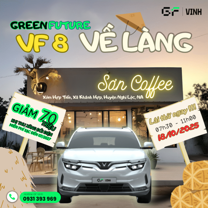 VF 8 – Sạc Nhanh Chỉ 31 Phút, Di Chuyển Tới 562KM – Chuẩn Mực Mới Của Xe Điện Tại Việt Nam
