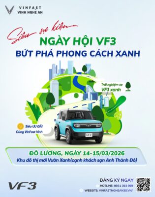 SIÊU SỰ KIỆN ĐỔ BỘ ĐÔ LƯƠNG – NGÀY HỘI VF 3: BỨT PHÁ PHONG CÁCH XANH