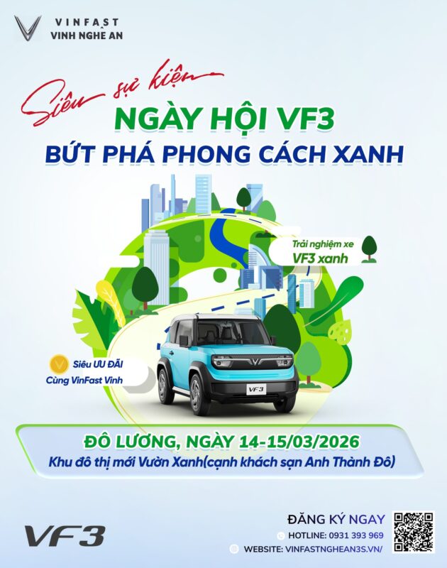 SIÊU SỰ KIỆN ĐỔ BỘ ĐÔ LƯƠNG – NGÀY HỘI VF 3: BỨT PHÁ PHONG CÁCH XANH
