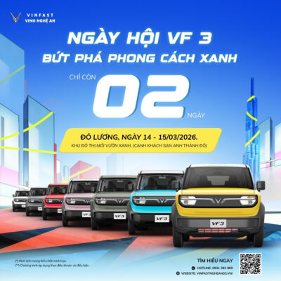 ĐẾM NGƯỢC 02 NGÀY: NGÀY HỘI VF 3 – BỨT PHÁ PHONG CÁCH XANH